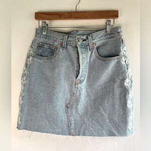 Levi's Light Blue Denim Mini Skirt